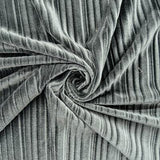 150CM KOREAN PLEATED VELVET-SILVER