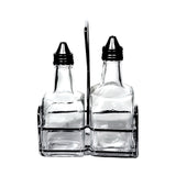 OIL & VINEGAR BOTTLES 200ML ON WIRE STAND