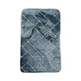 2PC MEMORY BATH MAT ATHENS DARK GREY