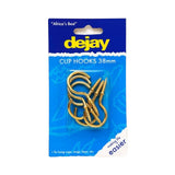 38MM CUP HOOK BRASS 9Pcs