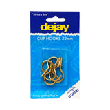 CUP HOOK BRASS 32MM 6PCE