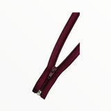 55CM OPEN END ZIP - MAROON