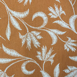 PRINTED RAYON LINEN FERN RUST