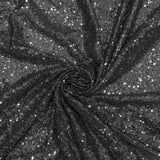 115CM SEQUINS TULLE - CHARCOAL GREY