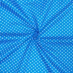 115CM PRINTED POLY COTTON DOTS TURQ - Image 2