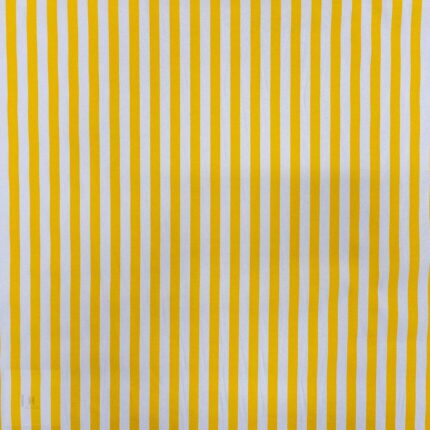 115CM PRINTED POLY COTTON STRIPES YELLOW