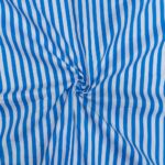 115CM PRINTED POLY COTTON STRIPES TURQ - Image 2