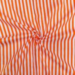 115CM PRINTED POLY COTTON STRIPES ORANGE - Image 2