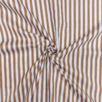 115CM PRINTED POLY COTTON STRIPES STONE - Image 2