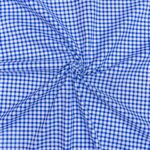 115CM PRINTED POLY COTTON CHECKS ROYAL - Image 2