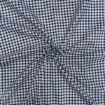 115CM PRINTED POLY COTTON CHECKS BLACK - Image 2