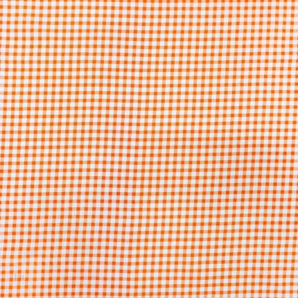 115CM PRINTED POLY COTTON CHECKS ORANGE
