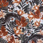 115CM PRINTED POLY COTTON LILY WHITE - Image 2