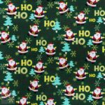 115CM PRINTED POLY COTTON HO HO GREEN - Image 2
