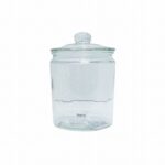 REGENT ROUND GLASS CANISTER WITH GLASS LID 2L