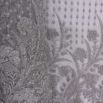 BEADED FABRIC GREY