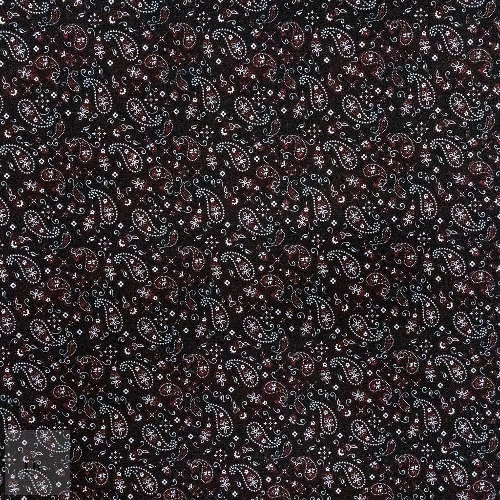 21575F71231.jpg USA DIGITAL COTTON CRAFT PAISLEY BANDANA RED WHITE - Image 1