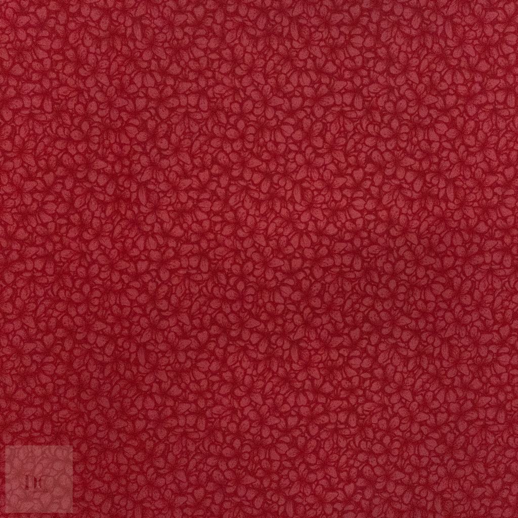 21575F92231.jpg USA DIGITAL COTTON CRAFT CHERRY BLOOMS RED - Image 1