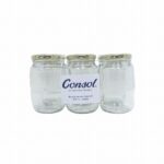 CONSOL ROUND JAR WITH GOLD LID 6PK 375ML