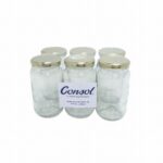 CONSOL SHEER JAR ROUND WITH GOLD LID 6PK 375ML - Image 2