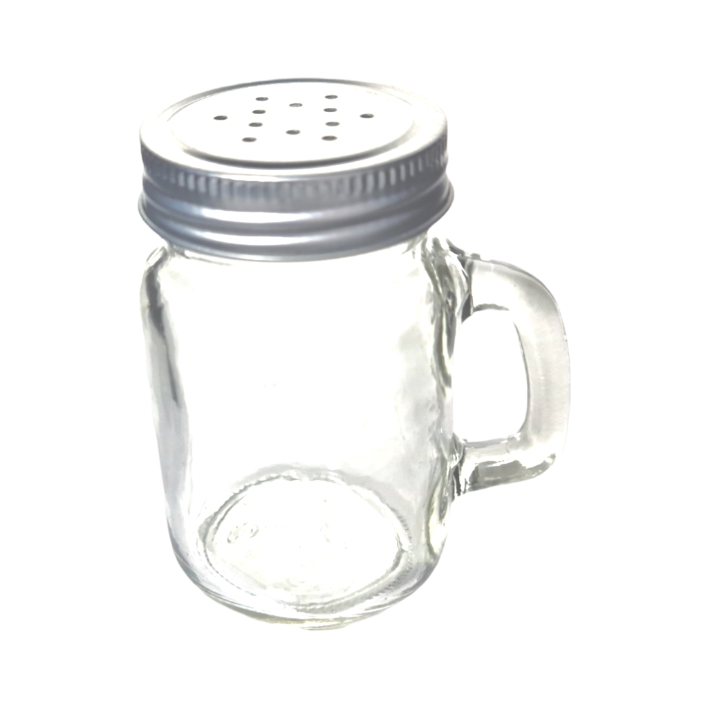 27649.jpg GLASS SALT & PEPPER WITH HANDLE 125ML - Image 1