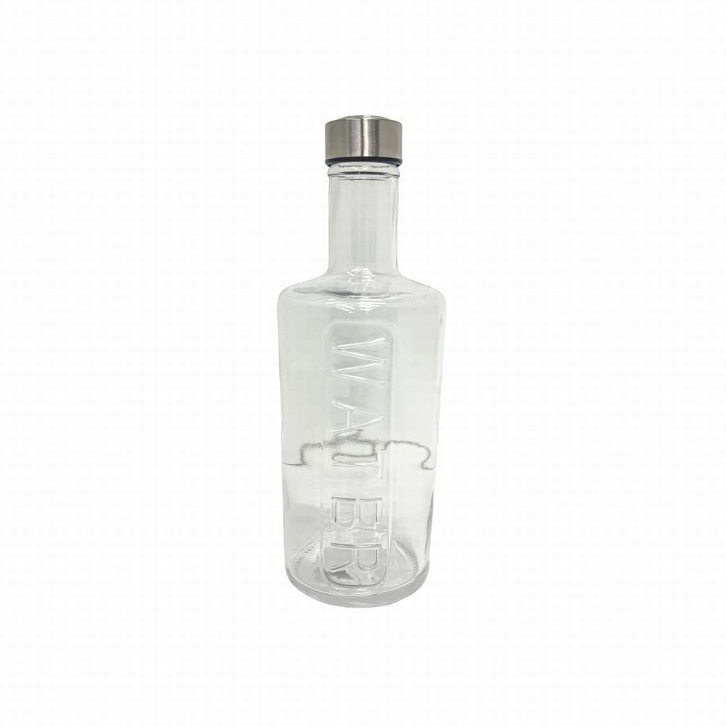 AWG2D19219231.jpg HOME CLASSIX LIQUIDITY GLASS WATER BOTTLE S/S LID 1.0L - Image 1