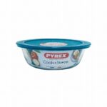 PYREX COOK & STORE DISH ROUND W/ PLASTIC LID 2.3LT