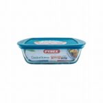 PYREX COOK & STORE DISG SQR W/ PLASTIC LID 1LT