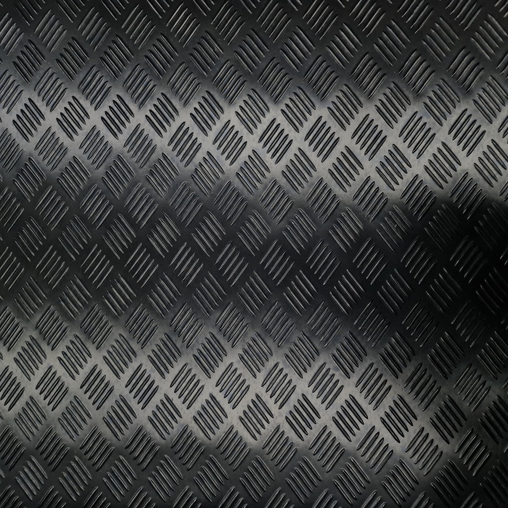 BCR5FCHECKED.jpg 3MM RUBBER MAT BLACK - CHECKED - Image 1