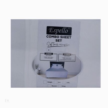 MICROFIBRE 90GSM COMBO QN 3PC -WHITE