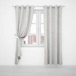 TEXTURED STRIPE SHEER EYELET 500X220CM - CREAM - Image 2