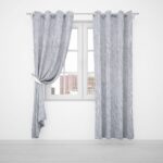 TEXTURED STRIPE SHEER EYELET 500X220CM - GREY - Image 2
