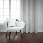 TEXTURED STRIPE SHEER TAPED 500X218CM - CREAM - Image 2