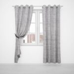 OXFORD LINED EYELET CURTAIN - MOCHA - Image 2