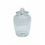 REGENT ROUND RIBBED GLASS JAR 2.4L