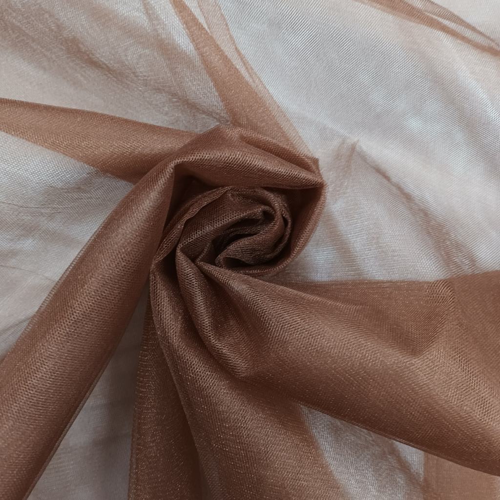 KRISTAL5FBRONZE.jpg 300CM QLTY TURKISH POLYESTER TULLE - BRONZE - Image 1