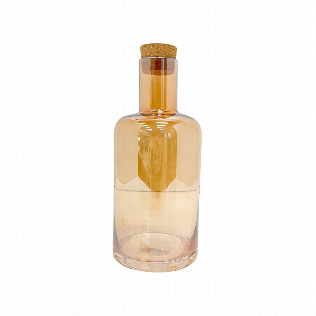 MB2D000240231.jpg GLASS BOTTLE WITH CORK 1.8L ORANGE - Image 1