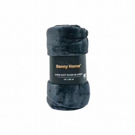 DANNY HOME SOFT PLUSH THROW 150X200-DARK GREY