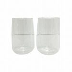 GLASS CUPS 2PC 400ML