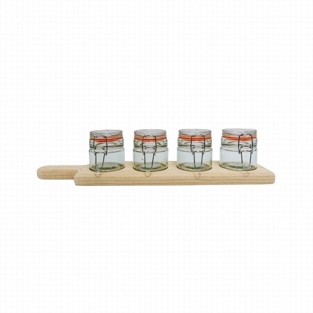 MB2D328283231.jpg SPICE JAR SET GLASS CLIP TOP - Image 1