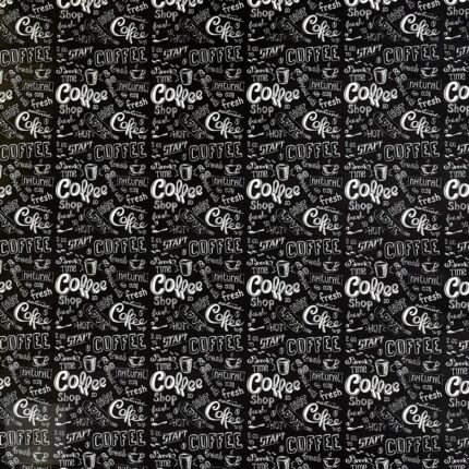 150CM PRINTED VINYL - BLACK COFFEE