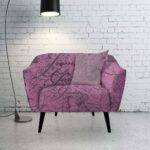 140CM VELVET UPHOLSTERY-PINK PRINT 18 - Image 2