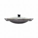 WOK WITH LID 34CM-GREY