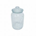 PASABAHCE RIBBED GLASS JAR WITH LID - Image 2
