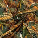 PRINTED COTTON CANVAS - GREEN FOREST - Image 2