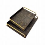 METAL TRAY BRONZE 2PC - Image 3