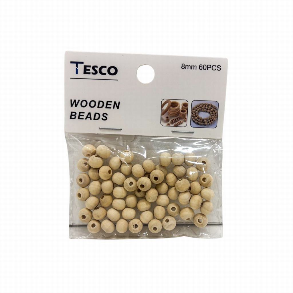 TT2D3891231.jpg CRAFT WOODEN BEADS 60PC 8MM - Image 1