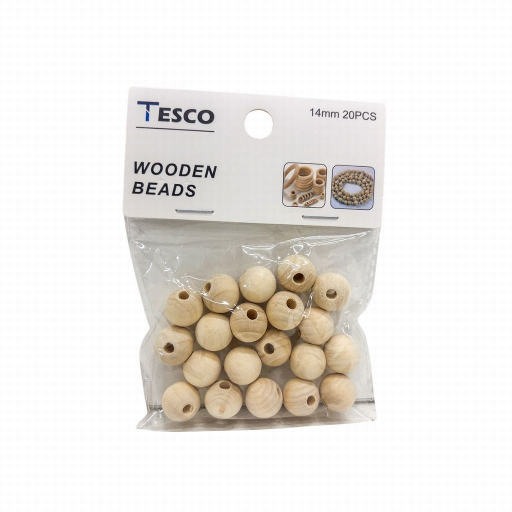 TT2D3914231.jpg CRAFT WOODEN BEADS 20PC 14MM - Image 1