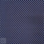 115CM PRINTED POLY COTTON DOTS NAVY