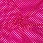 115CM PRINTED POLY COTTON DOTS CERISE - Image 2